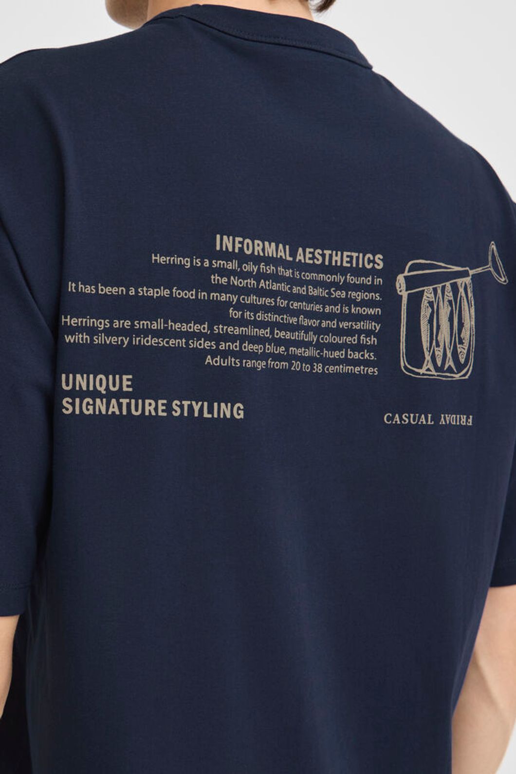 T-shirt Boite de sardines Bleu marine - Casual Friday