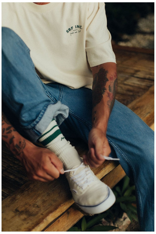 Chaussettes vertes & beige Joints and surf – Surf Inc.