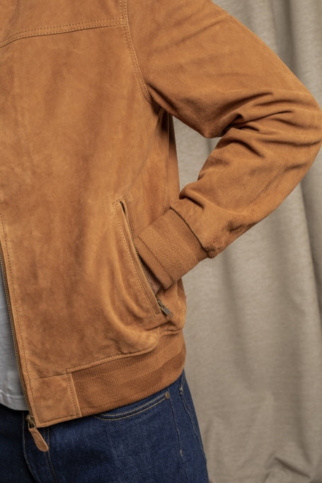 Blouson en cuir caramel MAC Jaqk