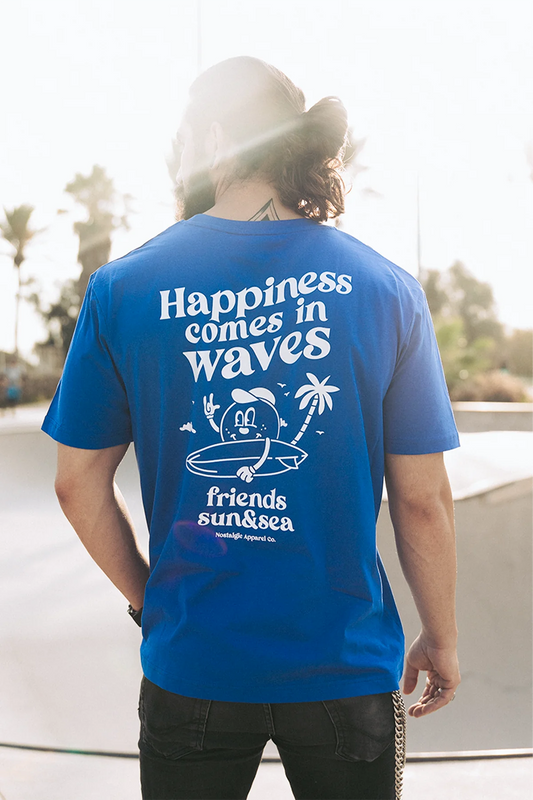 T-shirt Happiness comes in waves NOSTALGIC APPAREL