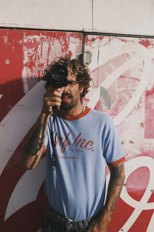 T-shirt Retro Denim Blue - Surf Inc