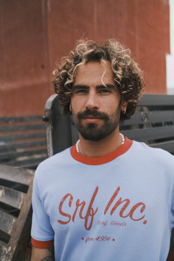 T-shirt Retro Denim Blue - Surf Inc